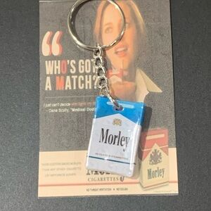 Blue Morley Cigarette Box Keychain – Mini Replica Prop